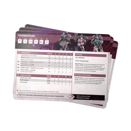 Warhammer 40k : Cartes Techniques – Emperor’s Children (37-03)