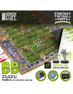 Tapis de jeu Bloodgrass Pitch Fantasy Football Green Stuff World Réf 6319 Wargame Mat 2