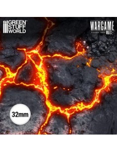 Tapis de jeu Flamecoil Path Volcan 44x60 pouces Green Stuff World Réf 6348 Wargame Mat 2