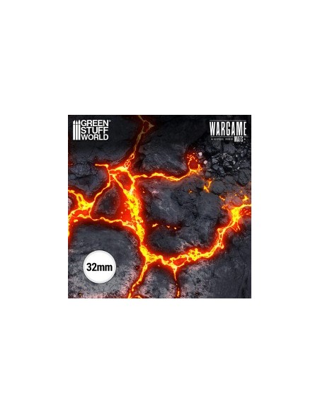 Tapis de jeu Flamecoil Path Volcan 44x60 pouces Green Stuff World Réf 6348 Wargame Mat