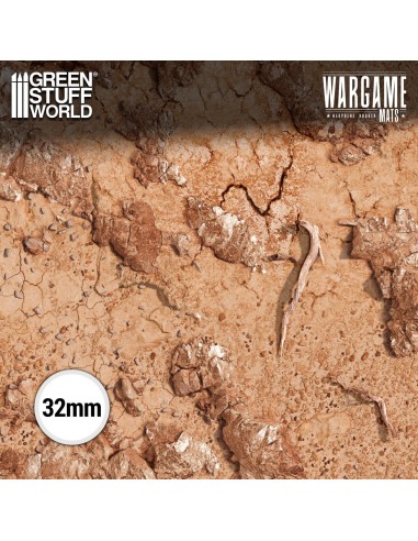 Tapis de jeu Dreadrock Badlands 44x60 pouces Green Stuff World Réf 6349 Wargame Mat