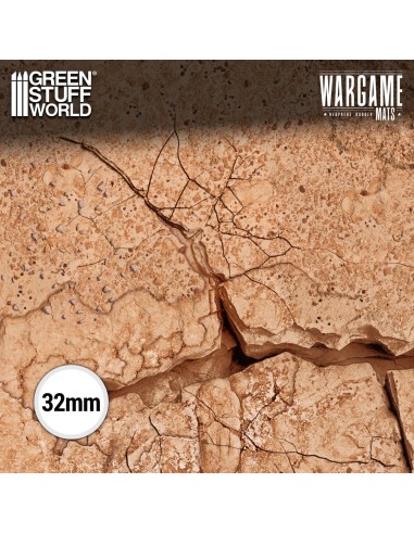 Tapis de jeu Dreadrock Badlands 44x60 pouces Green Stuff World Réf 6349 Wargame Mat