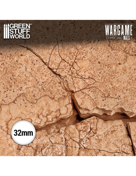 Tapis de jeu Dreadrock Badlands 44x60 pouces Green Stuff World Réf 6349 Wargame Mat