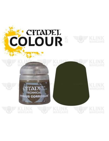 Peinture Citadel Technical : Typhus Corrosion (12ml) – Effet Rouille et Salissure