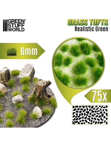 Touffes d'herbe XXL (6mm) - Realistic Green : Green Stuff World