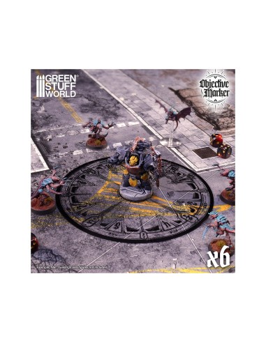 Set de 6 Marqueurs d'Objectifs (192mm) pour Wargames – Green Stuff World