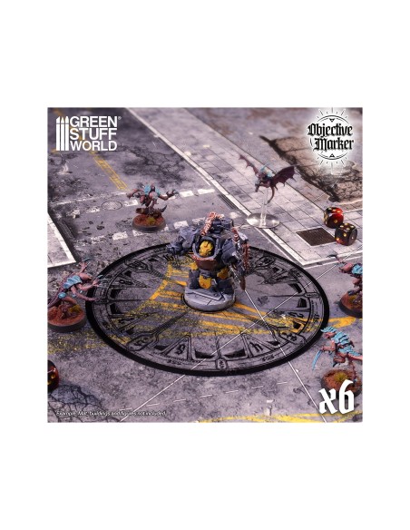 Set de 6 Marqueurs d'Objectifs (192mm) pour Wargames – Green Stuff World