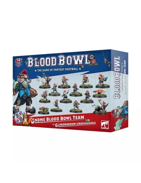 Équipe complète de Gnomes Blood Bowl Glimdwarrow Groundhogs - 14 figurines plastiques