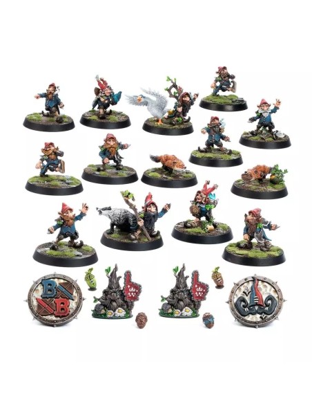Détails figurines Gnomes Blood Bowl : Beastmaster, Illusionnistes et blaireaux de combat
