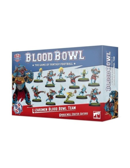 Boîte d'équipe Hommes-Lézards Blood Bowl Gwaka'moli Crater Gators - 12 figurines Citadel