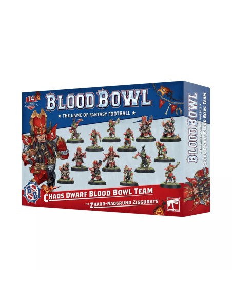 Boîte d'équipe Nains du Chaos Blood Bowl The Zharr-Naggrund Ziggurats - 14 figurines Citadel