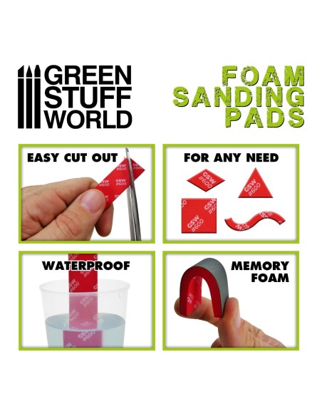 Blocs de ponçage pour modélisme grains 180, 280, 400 et 600