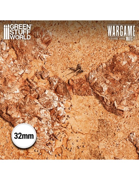 Rendu HD roches désertiques et canyons miniatures pour tapis de jeu 120x180 cm