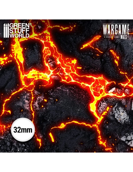 Rendu HD rivières de lave incandescente et magma pour tapis de combat 120x180 cm