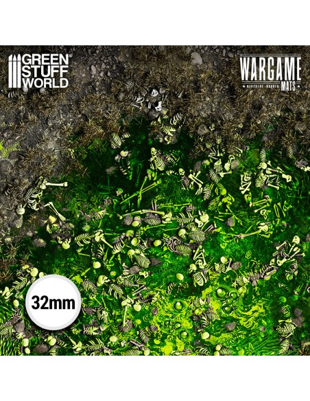 Détails haute définition marécage toxique vert et squelettes avec échelle 32mm